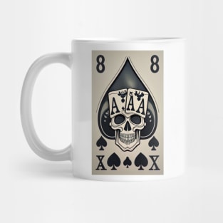 card with skeleton head (halloween design) Mug